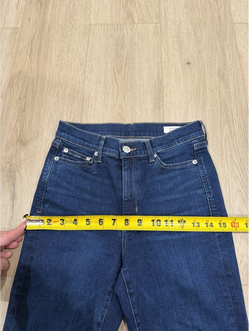 AYR The Pop Jeans Women's Size 25S Blue Mid Rise Stretch Denim Zip Fly - Picture 12 of 16